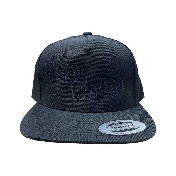 Manic Hispanic Logo Black on Black  Embroidered Hat