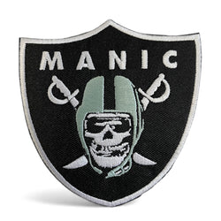 Manic Hispanic " Shield" Embroidered Patch