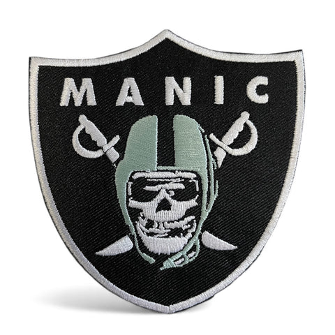 Manic Hispanic " Shield" Embroidered Patch