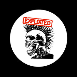 The Exploited "Pushead Skull' White Pin