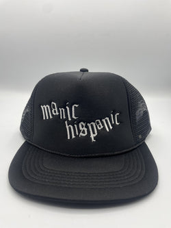 Manic Hispanic Embroidered Trucker Hat (Black)